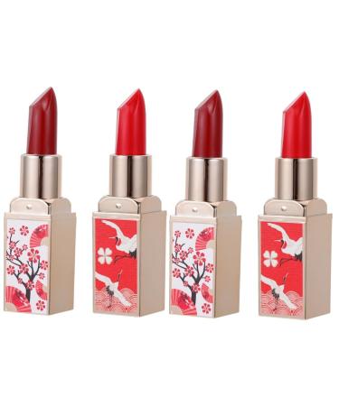Didiseaon 4 Pcs Chinese Style Lipstick Set Make up Shell Plastic