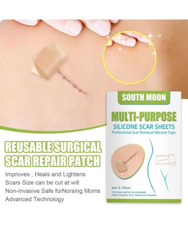Silicone Scar Gel Strip - Efficient Scar Treatment for Surgery, Acne & Trauma - 4 * 150cm - Buy Online on SooperMarket.com