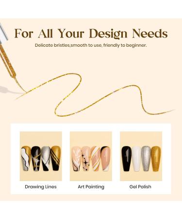 MIZHSE Nail Art Gel Liner Polish Set UV Gel Nail Polish 4 Colours Nail Art Kit French Manicure Gel Polish For DIY Nail Studio Black White Nail Polish Glitters Nail Art Gel 7ml*4 - Buy Online on SooperMarket.com