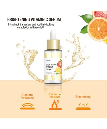 Epielle Vegan Anti Aging Serum for All Skin Types | Dark Spot & Wrinkle Treatment | Vitamin C Formula | Summer Skincare Gift - Buy Online on SooperMarket.com