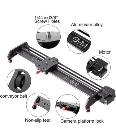 GVM 27'' Motorized Camera Slider for Time-Lapse Video Shooting and Interviews - Buy Online on SooperMarket.com