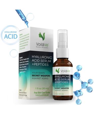 VoilaVe Hyaluronic Acid Serum | Anti-Aging & Hydrating Face Serum with Vitamin C | Reduce Dark Spots & Acne | Wrinkle-Reducing & Brightening 1 Oz - Buy Online on SooperMarket.com