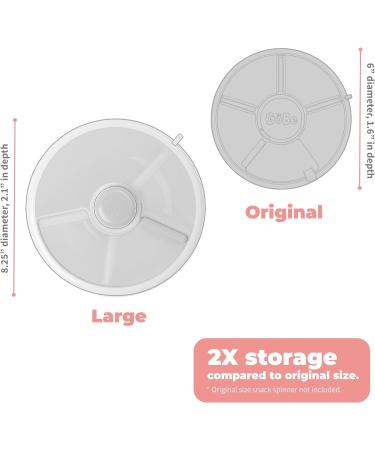 GoBe Kids Large Snack Spinner Bundle - Reusable 4-Compartment Dispenser with Hand Strap, Sticker Sheet | BPA-Free, Dishwasher Safe, No Spill Leakproof - Buy Online on SooperMarket.com