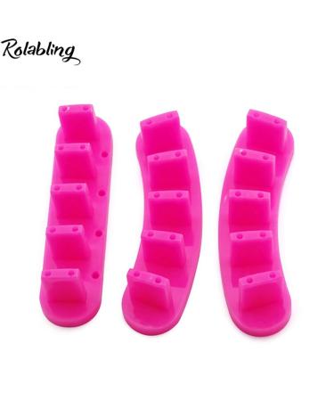 Rolabling Nail Art Practice Display Stand with False Nail Tips - Rose | DIY Manicure Tool - Buy Online on SooperMarket.com