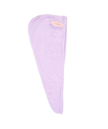 MAGICLULU 3pcs Bunny Ears Dry Hair Hat Coral Fleece Hair Mask Absorb Water Violet