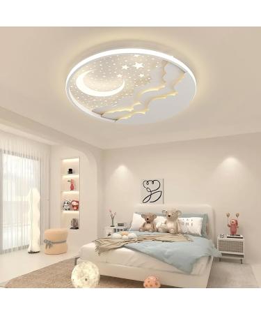 Buy Ahxiaozn LED Star Moon Ceiling Lamp for Kids | Dimmable Remote Control | 50cm White Bedroom Light | Perfect for Girls & Boys Rooms - Buy Online on SooperMarket.com
