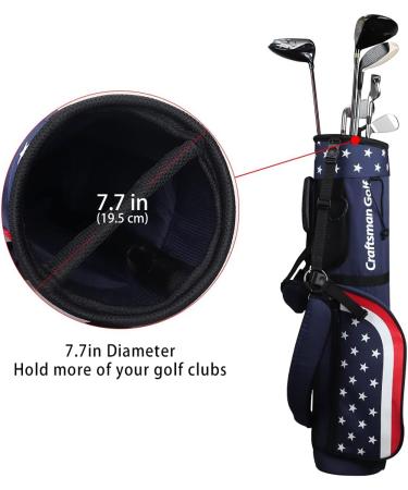 Craftsman Golf Star and Stripes Lightweight Shoulder Golf Bag in Red, White, and Blue - Buy Online on SooperMarket.com