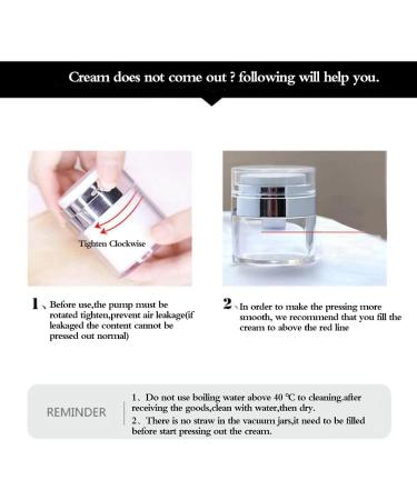 Furnido 2 Pack 1 oz Airless Pump Jars for Makeup and Skincare - Refillable Travel Lotion Containers - White - Buy Online on SooperMarket.com