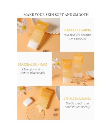Chamomile Exfoliating Gel - Deep Cleansing Pore Tightening & Hydrating (60g) | Gentle Exfoliation for Improved Skin Tone - Buy Online on SooperMarket.com