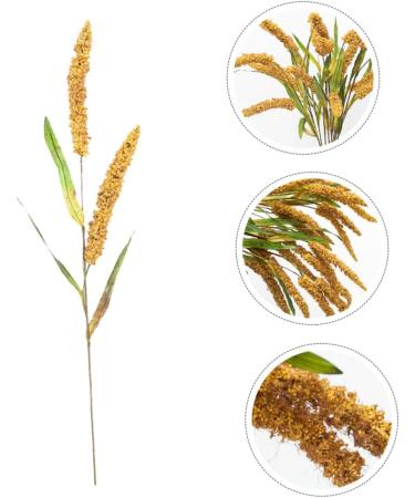 MAGICLULU Simulated Ears of Corn Artificial Wheat Ears Stalks Hand Decor Dry Wheat Grass Fruit Decor Home Decoration Wheat Decoration Wheat Ears Dried Flowers Paddy Iron Ornaments Golden 75.00X12.00X2.00CM - Buy Online on SooperMarket.com