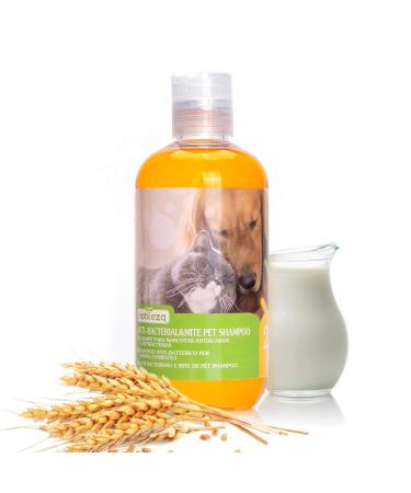 Nobleza dog shampoo against itching mites mushroom sensitive shampoo cat anti-bacterial relieves skin irritation also for puppies and kittens liquid lemon grass 250ml
