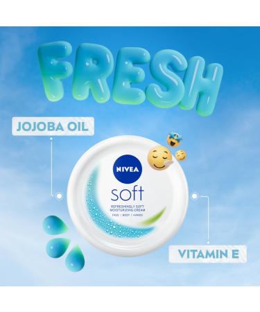 Nivea Soft Light Moisturiser 200ml - Hydrating Lightweight Cream for All Skin Types | Fast International Shipping - Buy Online on SooperMarket.com