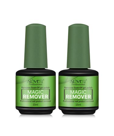 Nail Polish Remover 2 Pack, Peel Off In 2-3 Min, Professional Quick & Easy Removes Soak-Off Gel Nail, Acrylic Nails, No Need to Foil, Soak Or Wrap, Do Not Hurt Your Nails (green 2 pack)