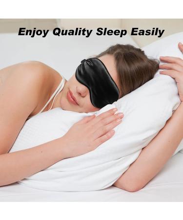 Silk Sleep Mask Eye Cover for Women and Men - Soft Satin Blindfold for Comfortable Sleep and Travel - Buy Online on SooperMarket.com