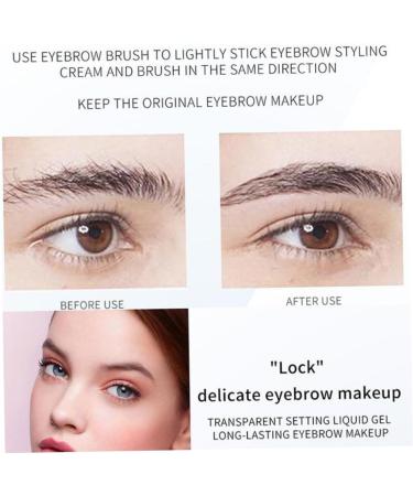 Clear Eyebrow Setting Gel Waterproof Liquid Brow Shaping Gel Long Lasting Brow Gel with Brush 2PCS eyebrow styling wax - Buy Online on SooperMarket.com