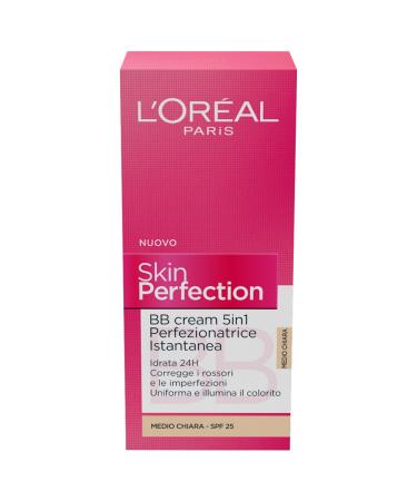 L'Oreal Revitalift Skin Perfection BB Cream SPF25 50ml Medium Clear (Medio Chiara) by Revitalift 50 ml (1 pack)