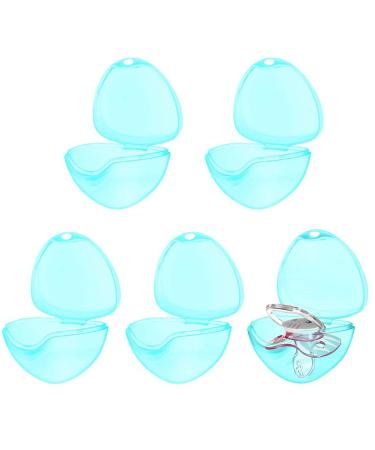 Pacifier Case 5 Pieces Green Transparent Pacifier Bag Pacifier Holder Box BPA-free Nipple Shield Case for Travel and Home