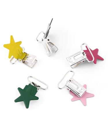 10 Pieces Pacifier Clips - Pentagram Strap Holder for Baby Boys & Girls | International Shipping Available - Buy Online on SooperMarket.com