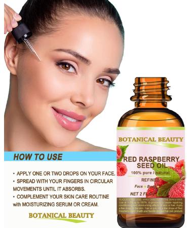 Red Raspberry Seed Oil 0.5 fl.oz - 100% Pure & Natural Cold Pressed Carrier Oil for Skin, Hair, Lips, Nails - High in Antioxidants, Vitamin A & E, Omega 3, 6, 9 - Buy Online on SooperMarket.com