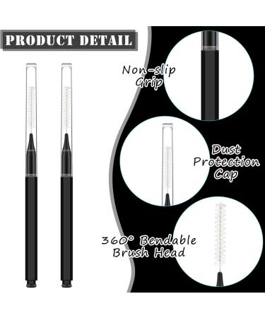 150 Pieces Micro Eyebrow Brush with Cap Brow Lamination Brush Eyebrow Spoolie Brush Comb Eyebrow Lash Lift Tools Lash Filler Eyelashes Extensions Eyebrows(Black) - Buy Online on SooperMarket.com