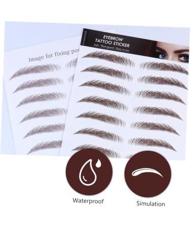 Beavorty 8 Pcs Eyebrow Stickers 6d Hair- Eyebrows Stickers Black Makeup Eyebrow Stencils Tool 3 Proof - Buy Online on SooperMarket.com