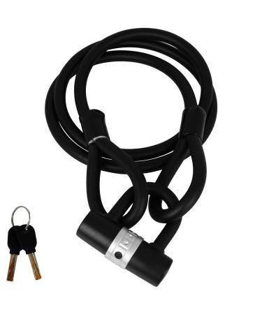 Filmers ironing lock with steel cable 2 key bicycle lock Bicycle Castle wheel lock safety lock Bicycle chain lock black 52.010 x 10.5 cm