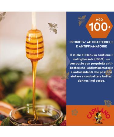 Capilano Manuka Honey MGO100 250g - Dark Amber | Pure Australian Honey - Buy Online on SooperMarket.com