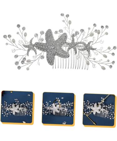 FOYTOKI Starfish Hair Comb Hair Comb Hair Comb Accessory Bridal Hair Comb Hair Side Combs Bridal Headpieces for Wedding Decorative Hair Combs Wedding Hair Accessories for Brides - Buy Online on SooperMarket.com