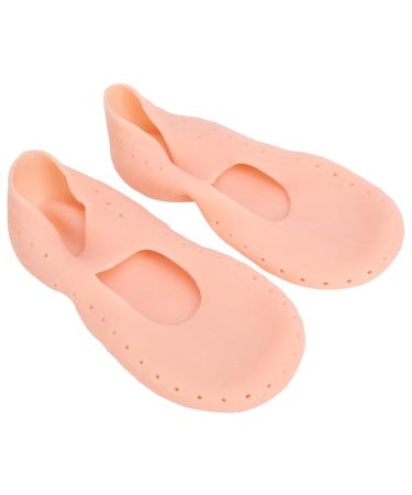 1 pair of silicone socks moisturizing socks silicone-anti-split-foot care protection crack protection silicone socks unisex (l) Moisturizingsockglove