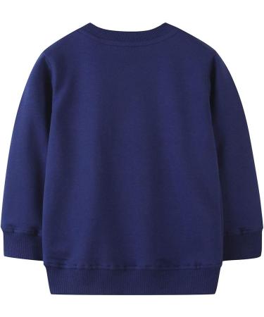 Girls Cotton Sweatshirt | Casual Long Sleeve Pullover for Toddlers | Blue | Ages 1-12 - Buy Online on SooperMarket.com
