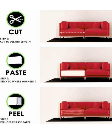 Cat Scratch Deterrent Tape - 4 x 30Yds Transparent Double Sided | Furniture Protector for Couch, Carpet, Doors | Pet & Kid Safe - Buy Online on SooperMarket.com