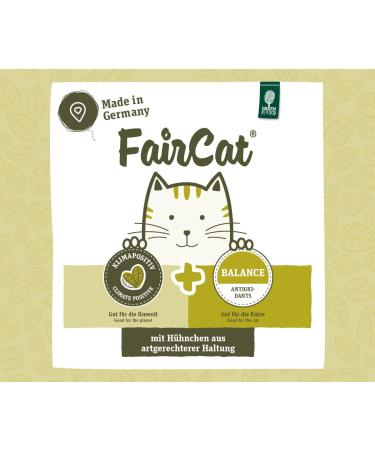 Green Petfood Faircat Balance - Grain-Free Cat Food for Adults | 8 x 85g with Chicken Green Tea & Vitamins C+E - Buy Online on SooperMarket.com
