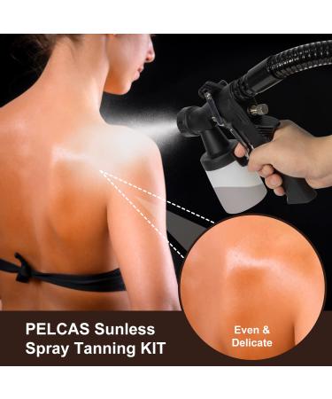 PELCAS Professional Sunless Black Tanning Gun | Mobile HVLP Spray Tan Machine Kit | Upgraded Airbrush Tan System - Buy Online on SooperMarket.com