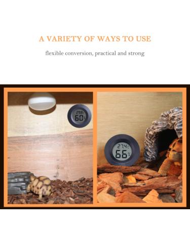 POPETPOP 4 pcs humidity gauge bearded dragon tank accessories humidity monitor gecko tank accessories indoor temperature gauge digital humidity meter Temperature and humidity meter crawl mediumx2pcs Blackx2pcs - Buy Online on SooperMarket.com