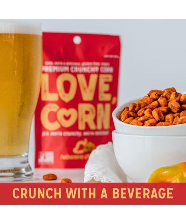 LOVE CORN Habanero Chilli | Roasted Crunchy Corn Snack - Gluten-Free, Vegan, Low Calorie - 6 Bags (115g Each) - Buy Online on SooperMarket.com