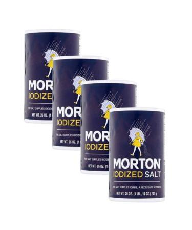 Morton Iodized Salt 26 oz (4 Pack) - SET OF 4