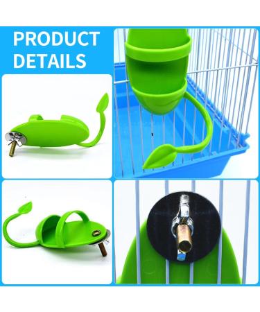 2Pcs Bird Parrot Cuttlebone Holder Set with Perch Stand Universal Bird Feeding Racks Cuttlefish Bone with Holder for Bird Food Supplies Vegetable Fruit Container green - Buy Online on SooperMarket.com
