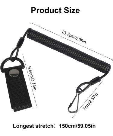 Belihome Paracord Tactical Lanyard | Elastic Fishing Key Ring | Durable Spiral Keychain Safety Rope - Buy Online on SooperMarket.com
