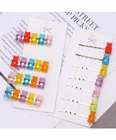 caralin Candy Color Cartoon Panda Bear Hair Clips Mixed Gummy Bear Barrette Candy Hairpins Hair Accss for Family Gathering As Pic Shows - Buy Online on SooperMarket.com