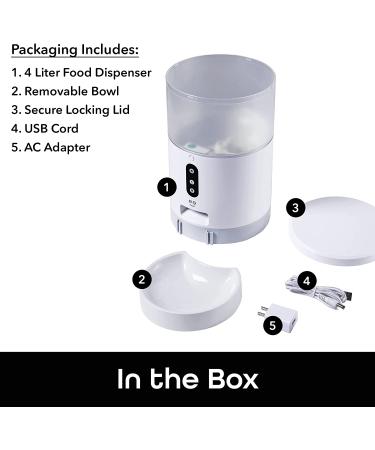 Geeni Smart Feeder  4 Liter Automatic Pet Dog and Cat Feeder  Wi-Fi Control Compatible with Alexa and Google Home - Buy Online on SooperMarket.com