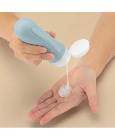Toureal Silicone Travel Bottles 89ml Set - 4 Multi-Color Refillable Containers for Shampoo Toiletries & Liquids - Ideal Travel Accessories - Buy Online on SooperMarket.com