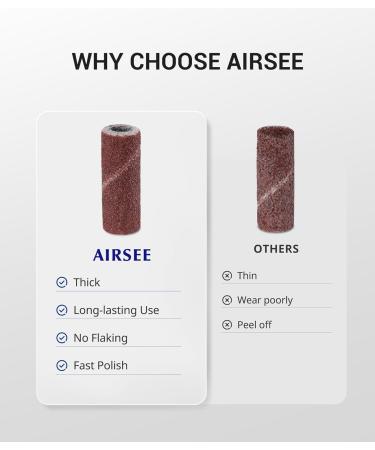 Buy AIRSEE 100 Pcs Small Sanding Bands for Nail Drills 180 Grit Acrylic File Attachments for Professional Manicure & Pedicure | Fast International Shipping - Buy Online on SooperMarket.com