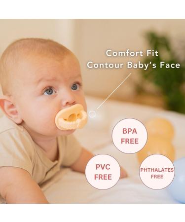 NatureBond Silicone Baby Pacifier with Hygiene Cover | Newborn 0-6 Months | Sunshine Yellow & Peach Puff - Buy Online on SooperMarket.com