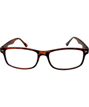 TBOC Reading Glasses +2.50 - Brown Tortoise | Stylish Reading Aid for Men & Women | Perfect for Seniors & Digital Devices - Buy Online on SooperMarket.com