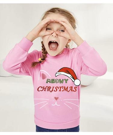 Girls Christmas Jumper - Santa Reindeer Tops for Kids | Xmas Cat Design | 4-5 Years - Buy Online on SooperMarket.com