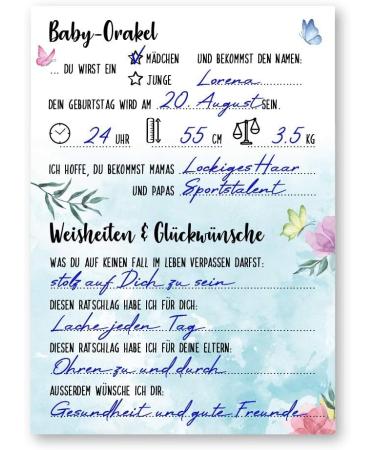 Babyarty Bear Games - 25 German Baby Shower Council Cards | Fun Baby Oracle Decoration A6 (10.5 x 14.8 cm) - Buy Online on SooperMarket.com
