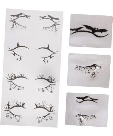 Healeved 4 Pairs Halloween Eyeliner Stickers Red Eyeshadow Stickers Girl Stickers Face Decals Pvc Black - Buy Online on SooperMarket.com