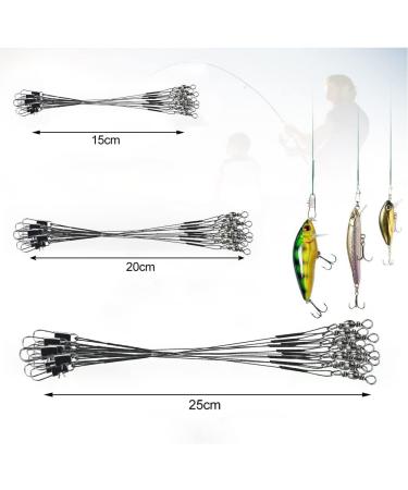 30-Piece Stainless Steel Fishing Leader Set | Anti-Bite Steel Wire for Predatory Fish | Durable Fishing Line & Compartment Cable - Buy Online on SooperMarket.com