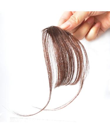 Hair Clip in Bangs Wispy Human Hair Bangs Hairpieces for Women Fringe Neat Faker Bangs with Temples Hairpieces for Party and Daily Wear(Wispy Bangs Dark Brown) Wispy Bangs Dark Brown - Buy Online on SooperMarket.com
