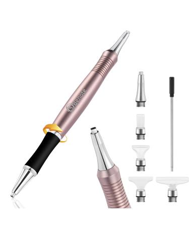 benote Diamond Art Pen  Twist Drill Pen Diamond Art Tools with Square and Round Pen Tips Multi Replacement Pen Heads Wax  for Art DIY Craft Adults or Kids - B9 Rose Gold